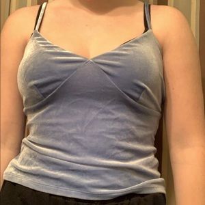 Blue velvet tank